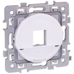 60278 EUR'OHM SQUARE – Plastron blanc pour prise RJ45 Keystone (noyau non fourni)