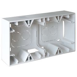 60281 EUR'OHM SQUARE Cadre saillie 2 postes blanc