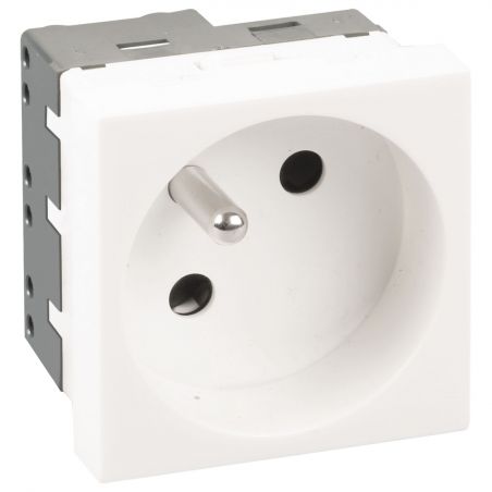 61419 EUR'OHM OPTIMA Prise 2P+T blanche non associable