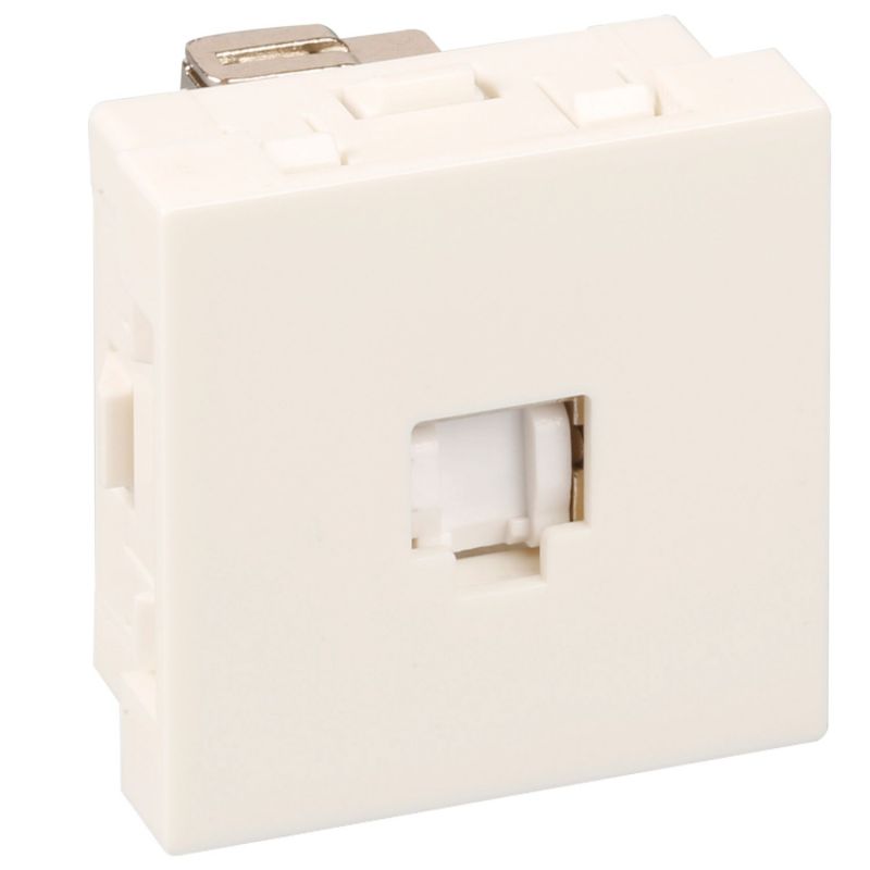 61420 EUR'OHM OPTIMA Prise RJ45 blindée Cat.6A STP (Grade3 TV)blanche