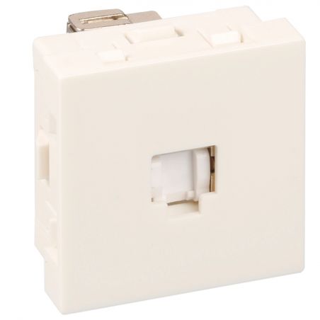 61420 EUR'OHM OPTIMA Prise RJ45 blindée Cat.6A STP (Grade3 TV)blanche
