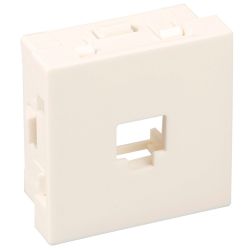 61425 EUR'OHM OPTIMA Plastron pour noyau de prise RJ45 format Keystone ( noyau non fourni) blanc