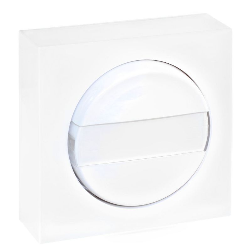 60906 EUR'OHM DUNE Bouton poussoir avec porte-étiquette blanc