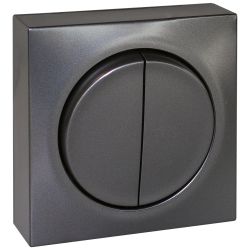 60912 EUR'OHM DUNE Interrupteur double va et vient anthracite