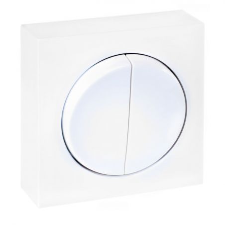 60911 EUR'OHM DUNE Double bouton poussoir blanc