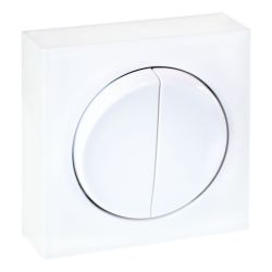 60916 EUR'OHM DUNE Interrupteur va et vient + poussoir blanc