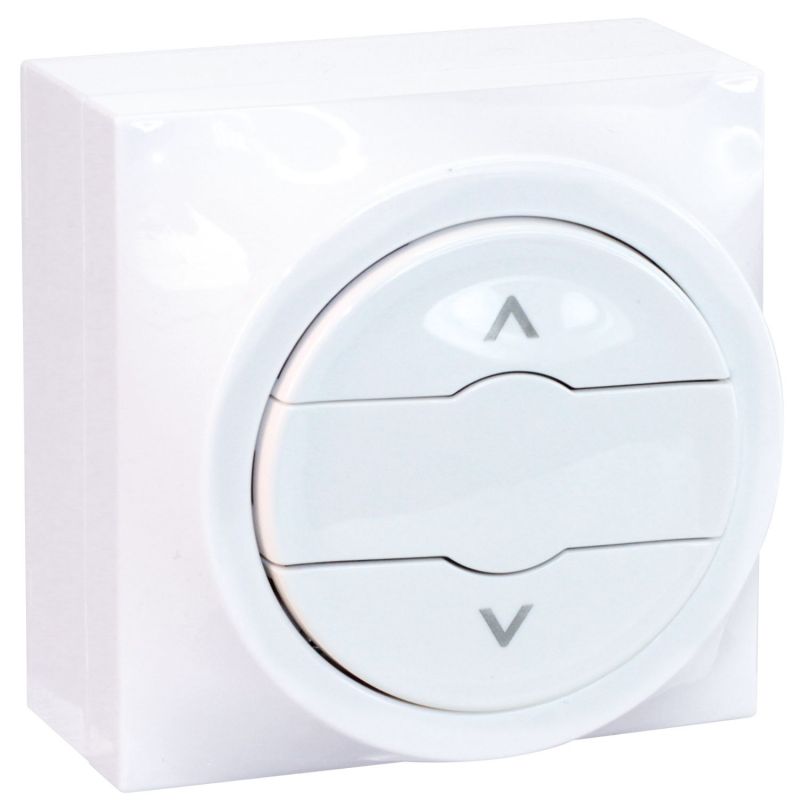 60923 EUR'OHM DUNE Interrupteur volet roulant 3 positions blanc