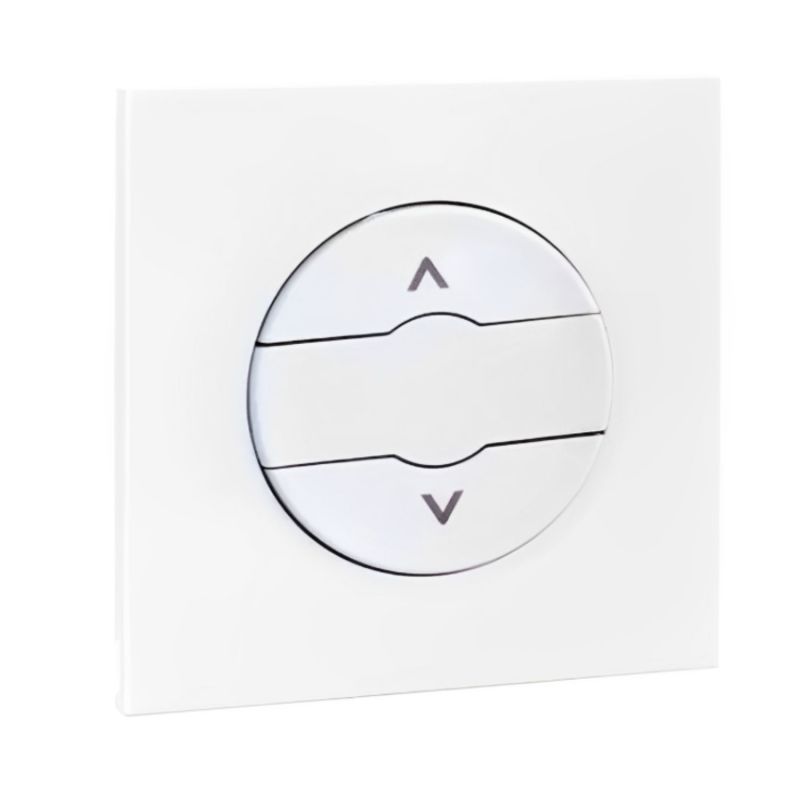 60924 EUR'OHM DUNE Bouton poussoir volet roulant blanc