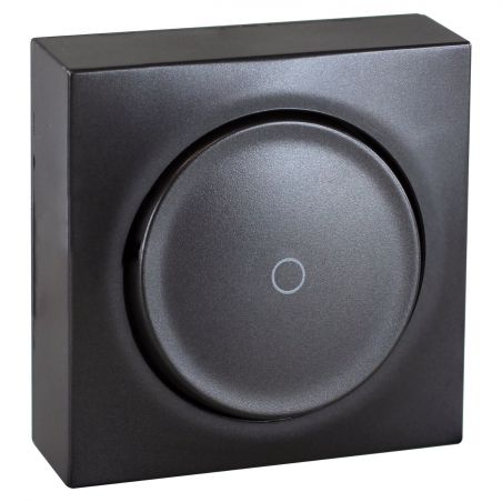 60913 EUR'OHM DUNE Interrupteur va et vient lumineux anthracite
