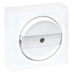 60907 EUR'OHM DUNE Bouton poussoir porte-étiquette lumineux blanc