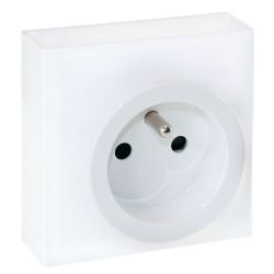 60960 EUR'OHM DUNE Prise 2P+T blanc