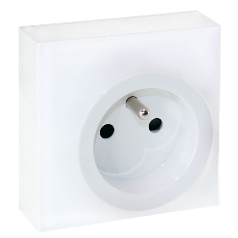 60960 EUR'OHM DUNE Prise 2P+T blanc