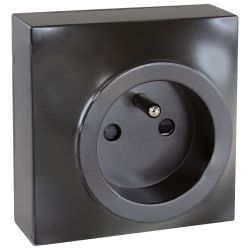 60965 EUR'OHM DUNE Prise 2P+T noir