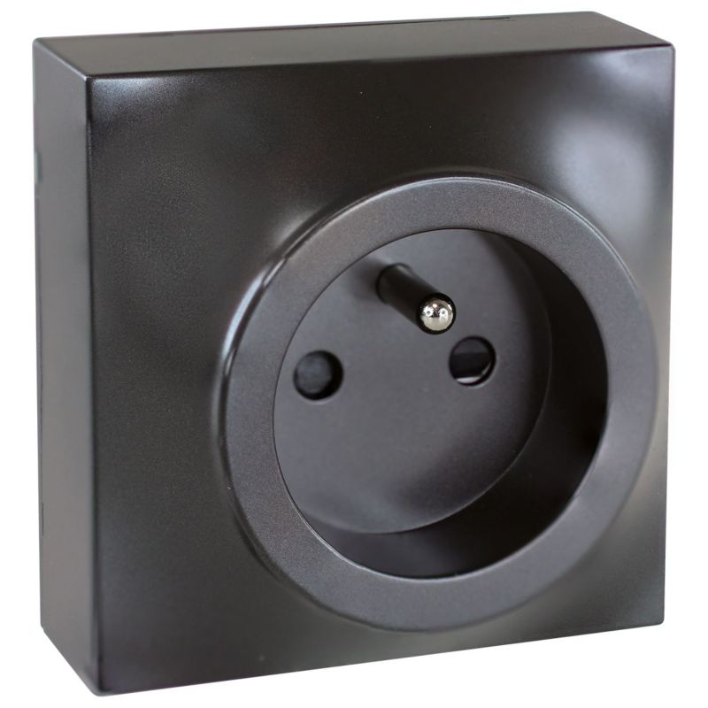 60965 EUR'OHM DUNE Prise 2P+T noir