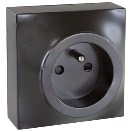 60965 EUR'OHM DUNE Prise 2P+T noir