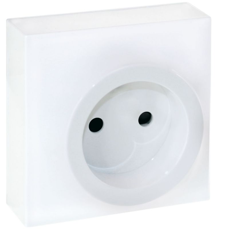 60961 EUR'OHM DUNE Prise 2P blanc