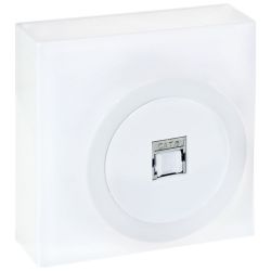 60971 EUR'OHM DUNE Prise RJ45 blindée Cat.6 FTP (Grade1 TV) blanc