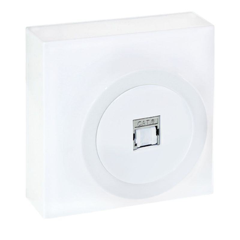 60979 EUR'OHM DUNE Prise RJ45 blindée CAT6A STP (Grade3 TV) blanc