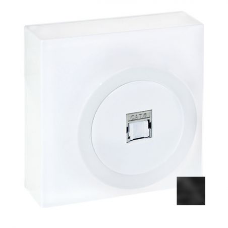 60978 EUR'OHM DUNE Prise RJ45 blindée CAT6A STP (Grade3 TV) noir