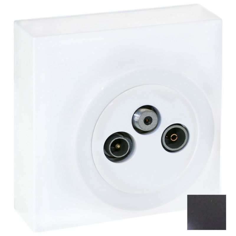 60951 EUR'OHM DUNE Prise TV/FM/SAT noir