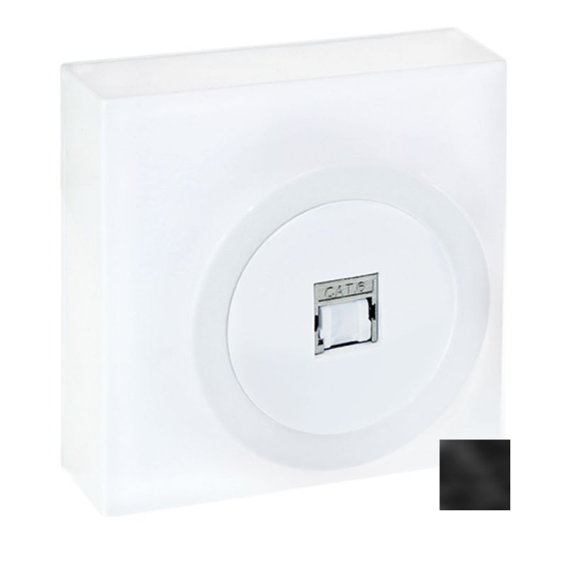 60972 EUR'OHM DUNE Prise RJ45 blindée Cat.6 FTP (Grade1 TV) noir