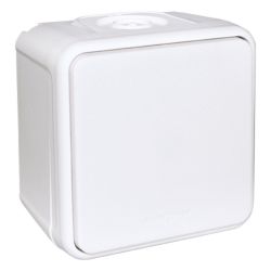 60810 EUR'OHM OXXO Interrupteur va-et-vient étanche saillie blanc IP55
