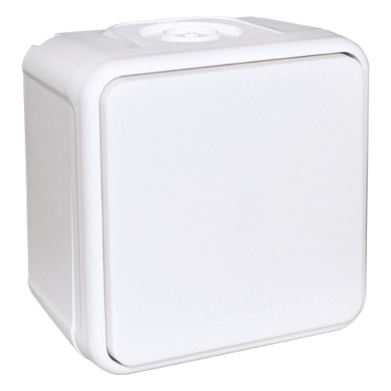 60810 EUR'OHM OXXO Interrupteur va-et-vient étanche saillie blanc IP55