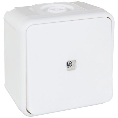 60811 EUR'OHM OXXO Interrupteur va-et-vient lumineux étanche saillie blanc IP55