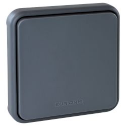 60880 EUR'OHM OXXO - Interrupteur va-et-vient encastré gris étanche IP55