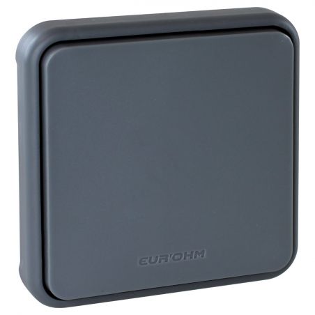 60880 EUR'OHM OXXO - Interrupteur va-et-vient encastré gris étanche IP55