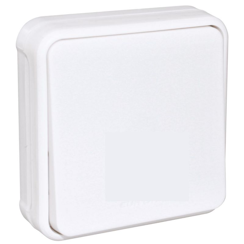 60888 EUR'OHM OXXO - Interrupteur va-et-vient encastré blanc étanche IP55