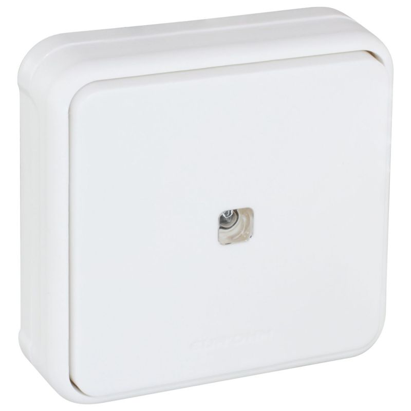 60889 EUR'OHM OXXO - Interrupteur va-et-vient lumineux encastré blanc étanche IP55