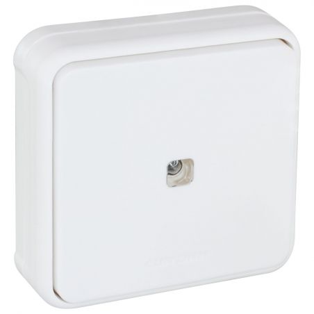 60889 EUR'OHM OXXO - Interrupteur va-et-vient lumineux encastré blanc étanche IP55