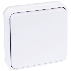 60891 EUR'OHM OXXO - Bouton poussoir encastré blanc étanche IP55