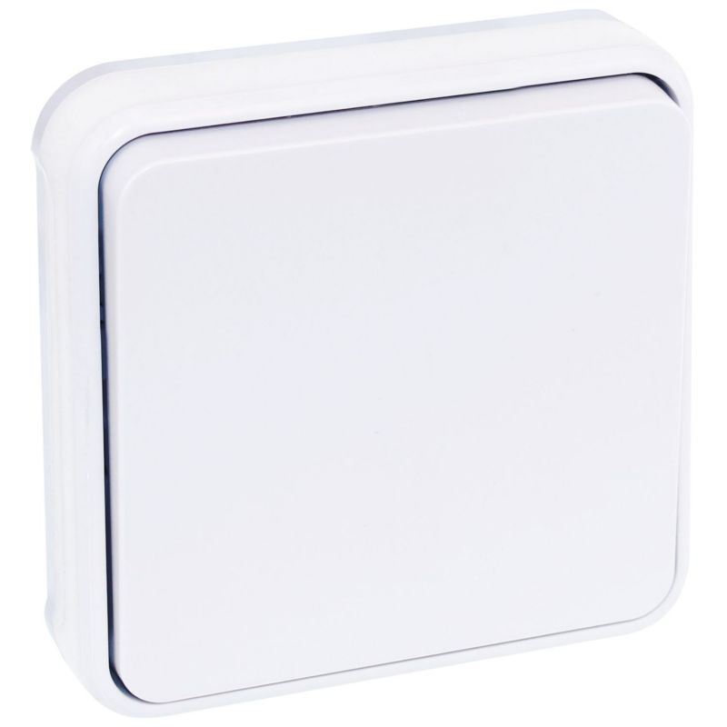 60891 EUR'OHM OXXO - Bouton poussoir encastré blanc étanche IP55