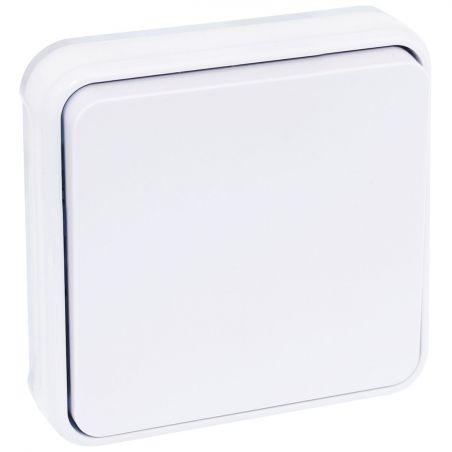60891 EUR'OHM OXXO - Bouton poussoir encastré blanc étanche IP55