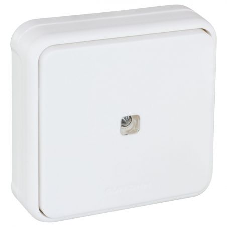 60892 EUR'OHM OXXO - Bouton poussoir lumineux encastré blanc étanche IP55