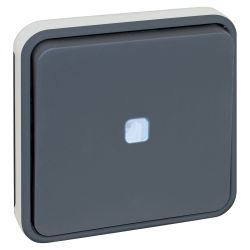 60821 EUR'OHM OXXO Interrupteur étanche va-et-vient avec témoin lumineux gris IP55 composable