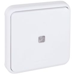 60831 EUR'OHM OXXO Interrupteur étanche va-et-vient avec témoin lumineux blanc IP55 composable