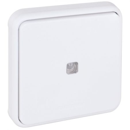 60831 EUR'OHM OXXO Interrupteur étanche va-et-vient avec témoin lumineux blanc IP55 composable