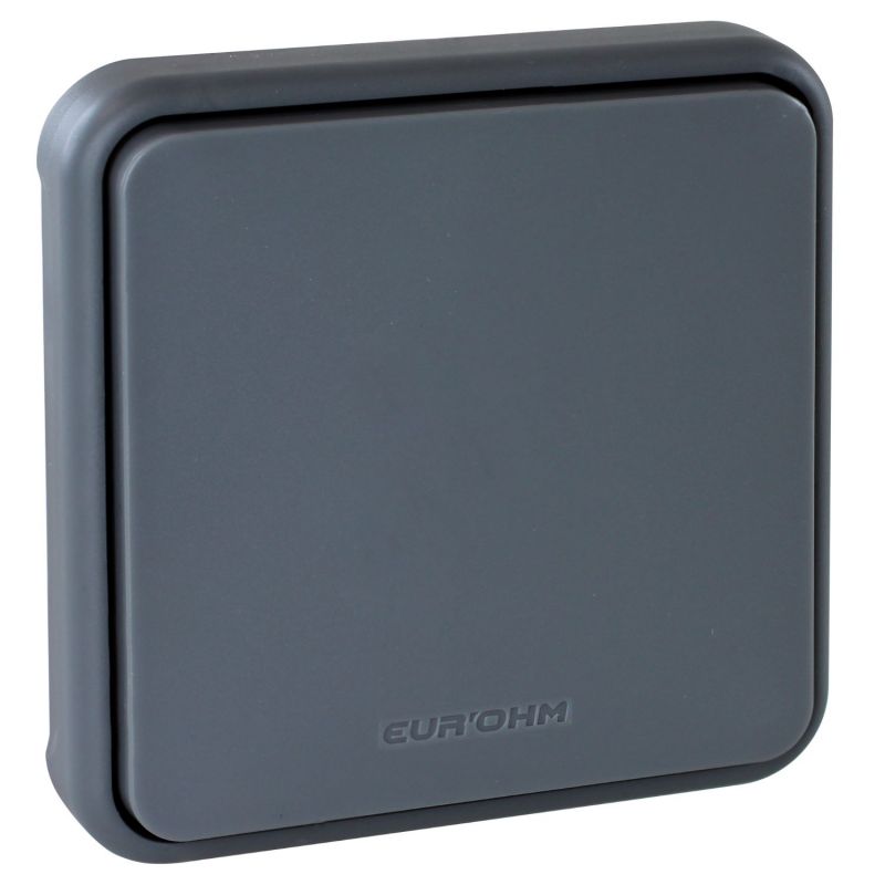 60823 EUR'OHM OXXO Bouton poussoir étanche gris IP55 composable
