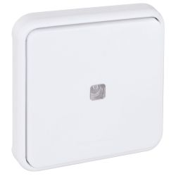 60834 EUR'OHM OXXO Bouton poussoir étanche lumineux gris IP55 composable
