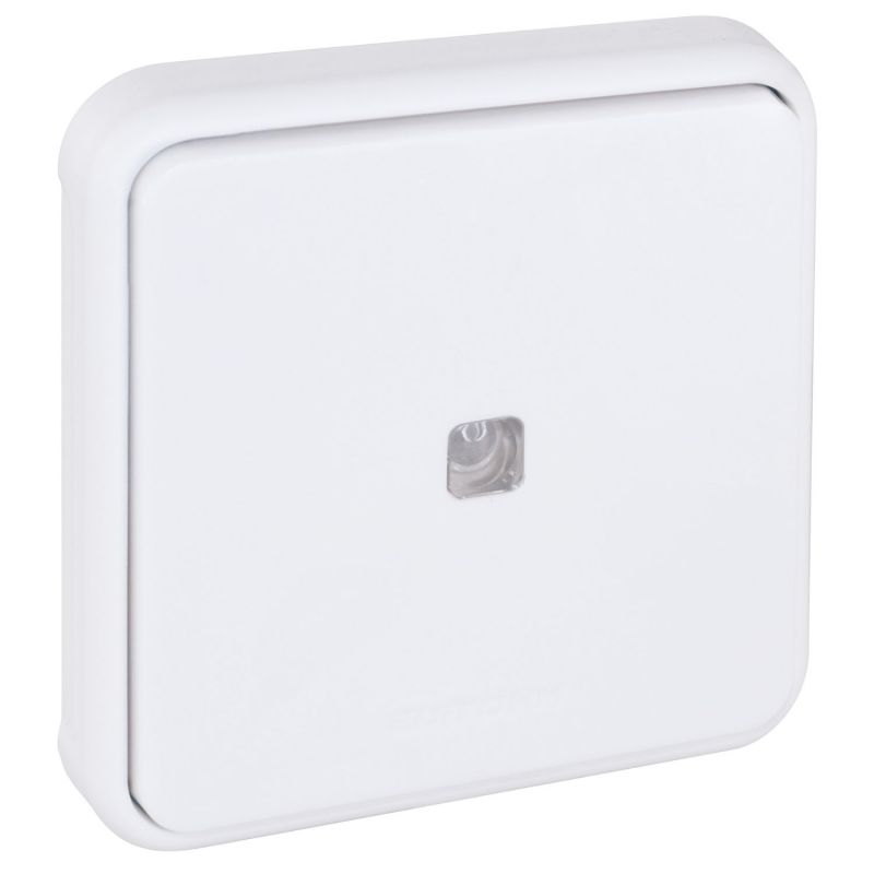 60834 EUR'OHM OXXO Bouton poussoir étanche lumineux gris IP55 composable