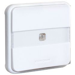 60836 EUR'OHM OXXO Bouton poussoir lumineux avec porte-étiquette blanc IP55 composable