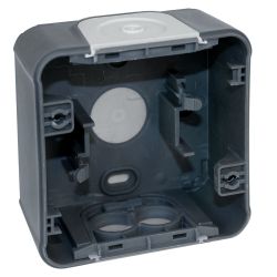 60860 EUR'OHM OXXO Boîte saillie 1 poste gris IP55