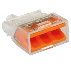 70063 EUR'OHM Borne de connexion rapide 3P pour fil rigide ( gros conditionnement de 5000pcs)