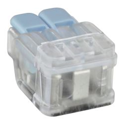 70082 EUR'OHM Borne de connexion rapide à levier 2P pour fils souples et rigides0,2 à 6mm²