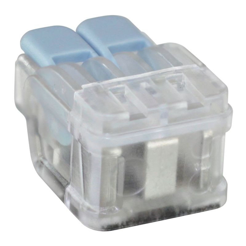 70082 EUR'OHM Borne de connexion rapide à levier 2P pour fils souples et rigides0,2 à 6mm²