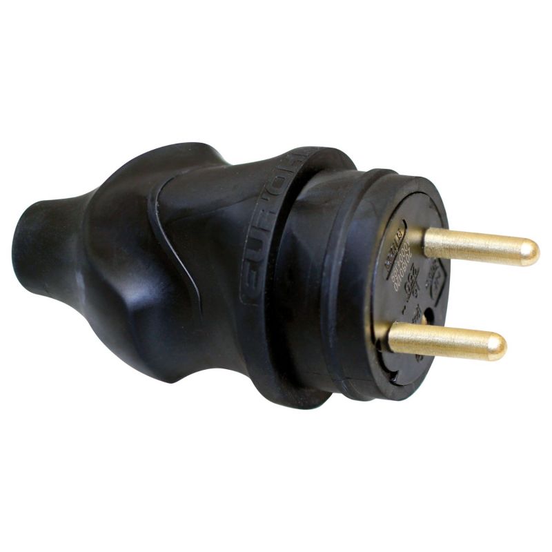 61055 EUR'OHM Fiche mâle 16A caoutchouc étanche IP40