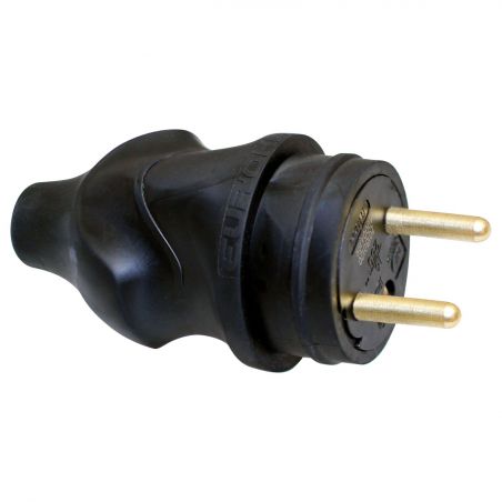 61055 EUR'OHM Fiche mâle 16A caoutchouc étanche IP40